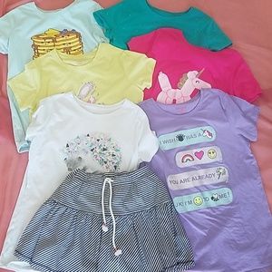 CAT & JACK TSHIRTS, SKORT 10-12